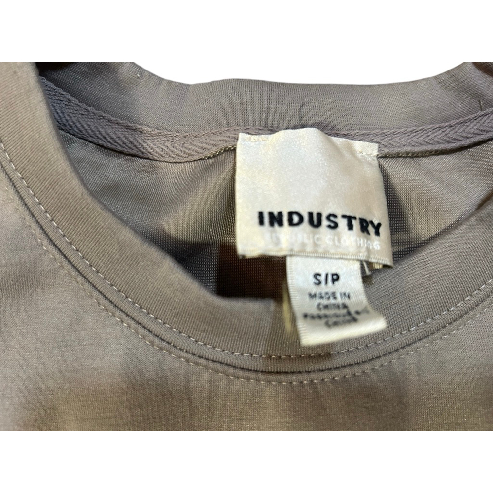 Women's Industry Public Clothing Gray Black Colorblock Sweatshirt S - Picture 4 of 7